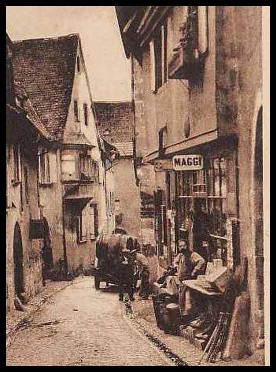 Zijstraat in de 19e eeuw